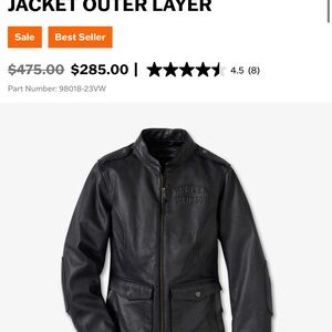 Harley-Davidson Black Military Style Jacket